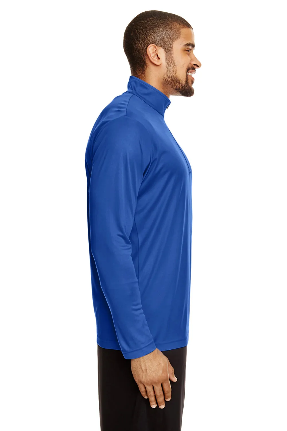 Team 365 Mens Zone Performance Moisture Wicking 1/4 Zip Sweatshirt - Royal Blue