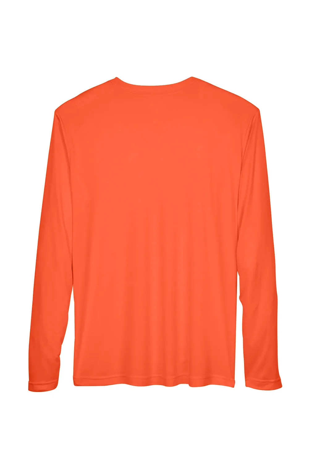 Team 365 Mens Zone Performance Moisture Wicking Long Sleeve Crewneck T-Shirt - Orange