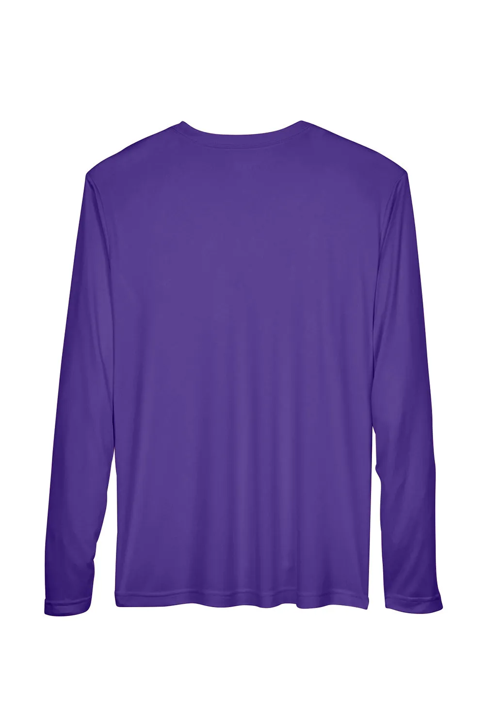 Team 365 Mens Zone Performance Moisture Wicking Long Sleeve Crewneck T-Shirt - Purple