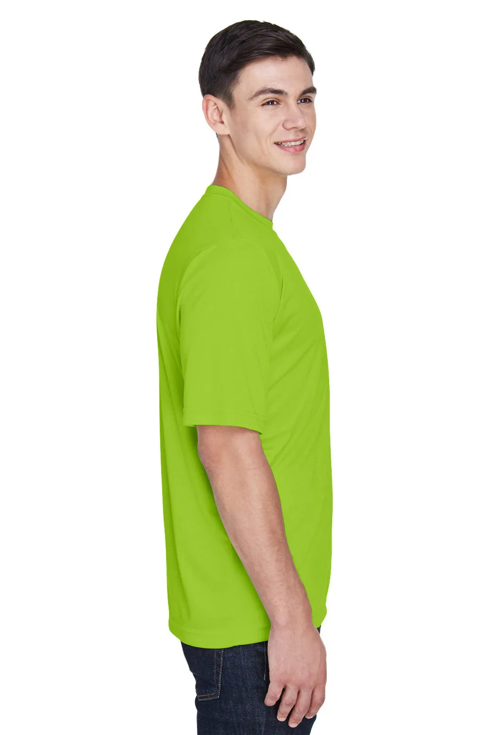 Team 365 Mens Zone Performance Moisture Wicking Short Sleeve Crewneck T-Shirt - Acid Green