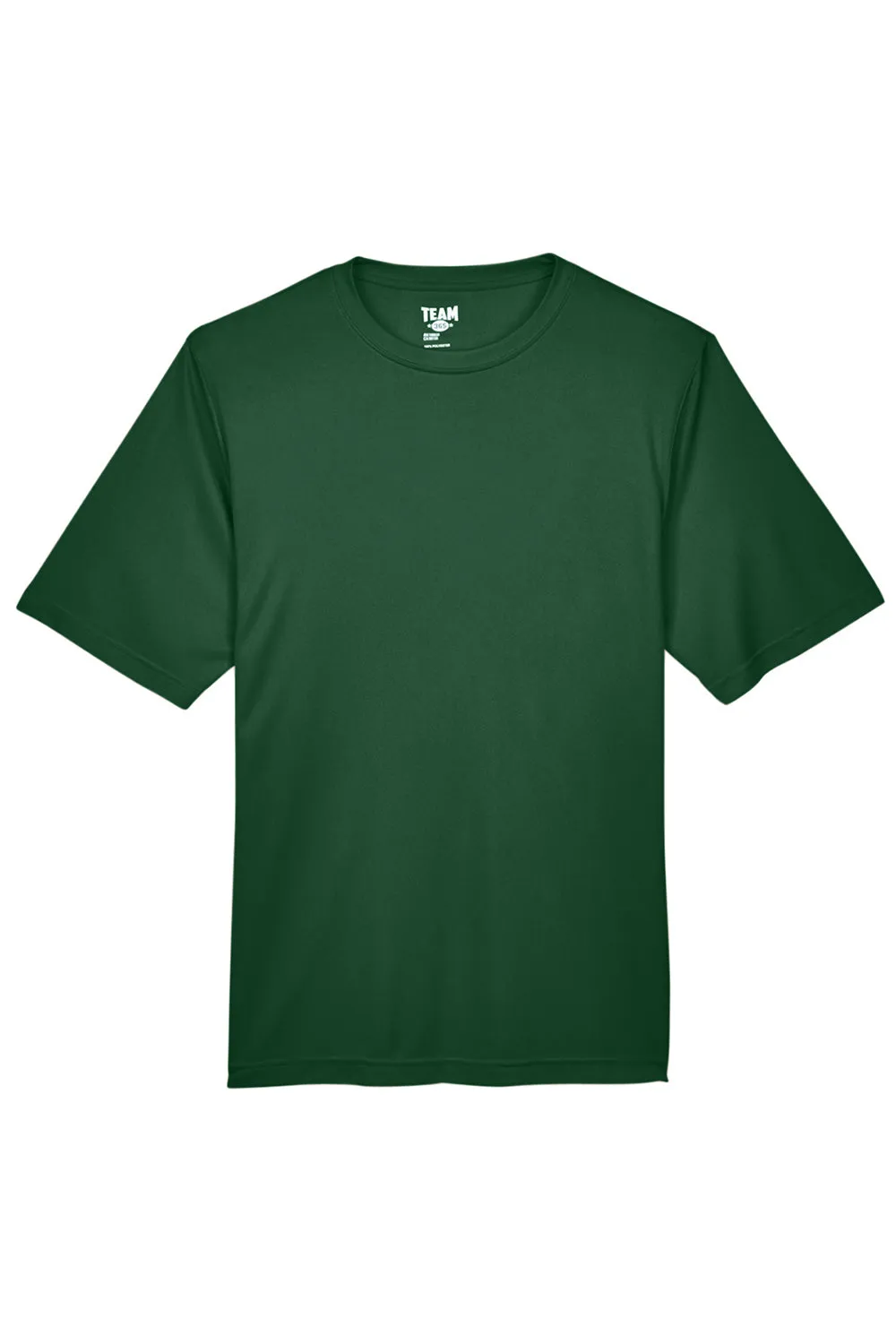 Team 365 Mens Zone Performance Moisture Wicking Short Sleeve Crewneck T-Shirt - Dark Green