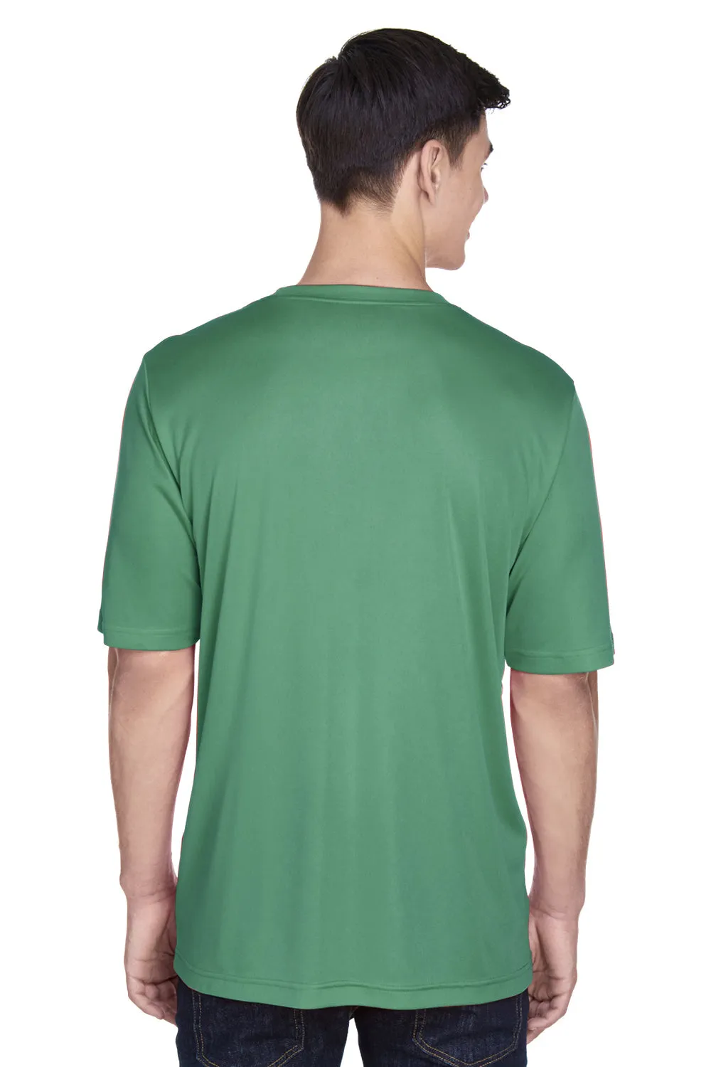 Team 365 Mens Zone Performance Moisture Wicking Short Sleeve Crewneck T-Shirt - Dark Green