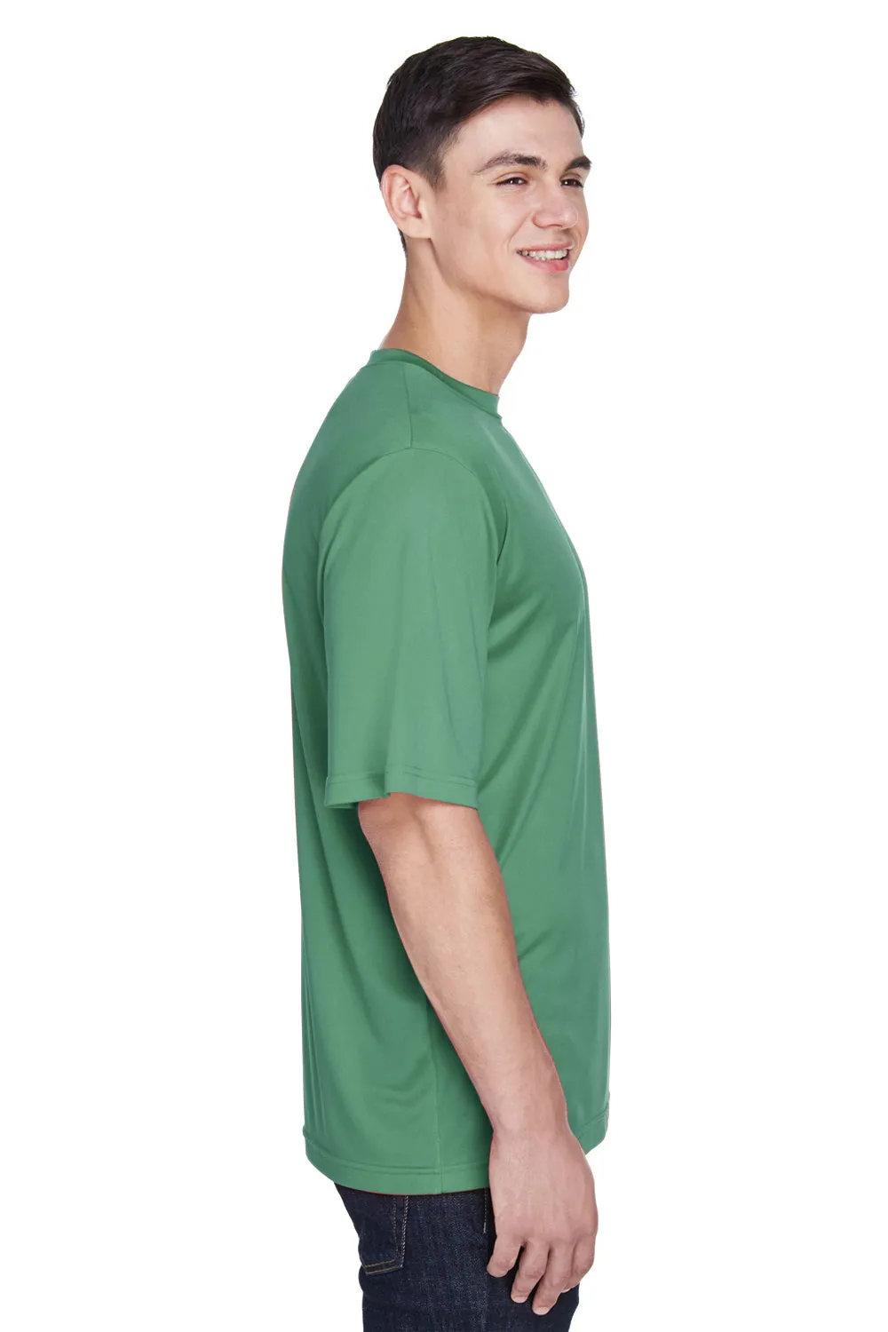 Team 365 Mens Zone Performance Moisture Wicking Short Sleeve Crewneck T-Shirt - Dark Green