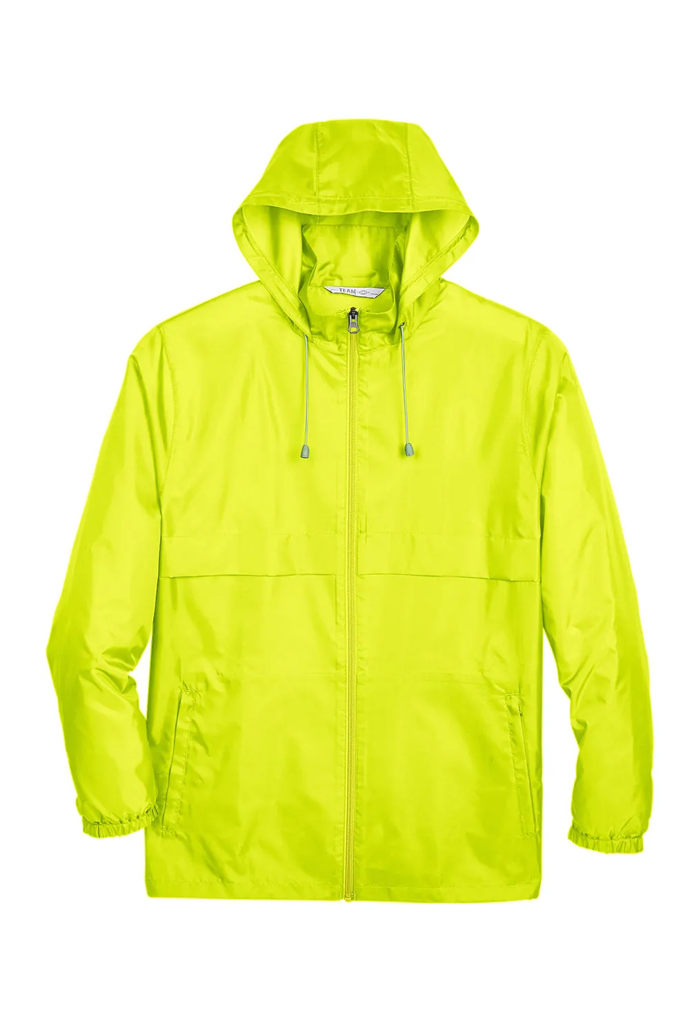 Team 365 Mens Zone Protect Water Resistant Full Zip Hooded Jacket - Safety Yellow