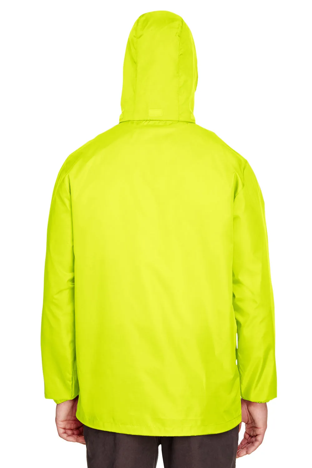 Team 365 Mens Zone Protect Water Resistant Full Zip Hooded Jacket - Safety Yellow