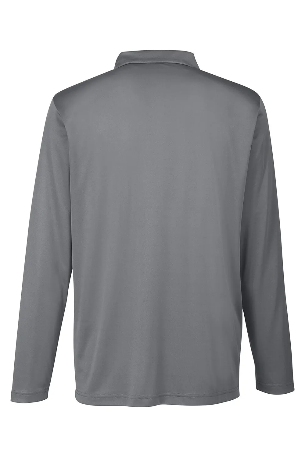 Team 365 Mens Zone Sonic Moisture Wicking Long Sleeve Polo Shirt - Graphite Grey