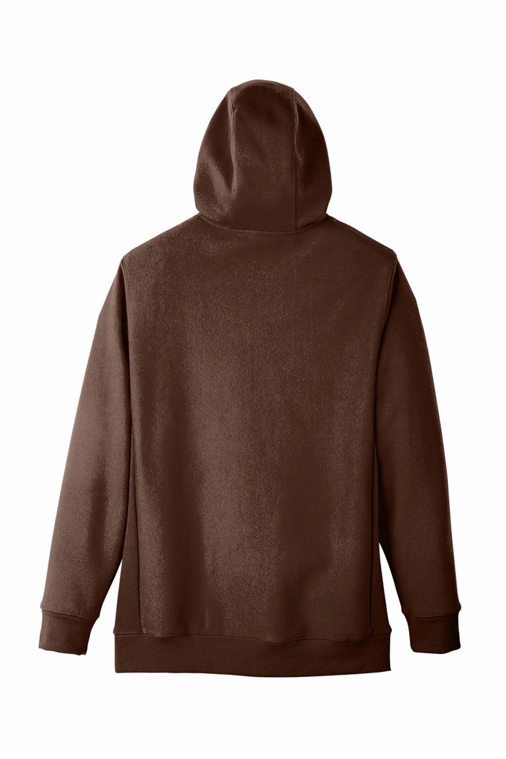 Team 365 Mens Zone HydroSport Fleece Water Resistant Full Zip Hooded Sweatshirt Hoodie w/ Pockets - Dark Brown