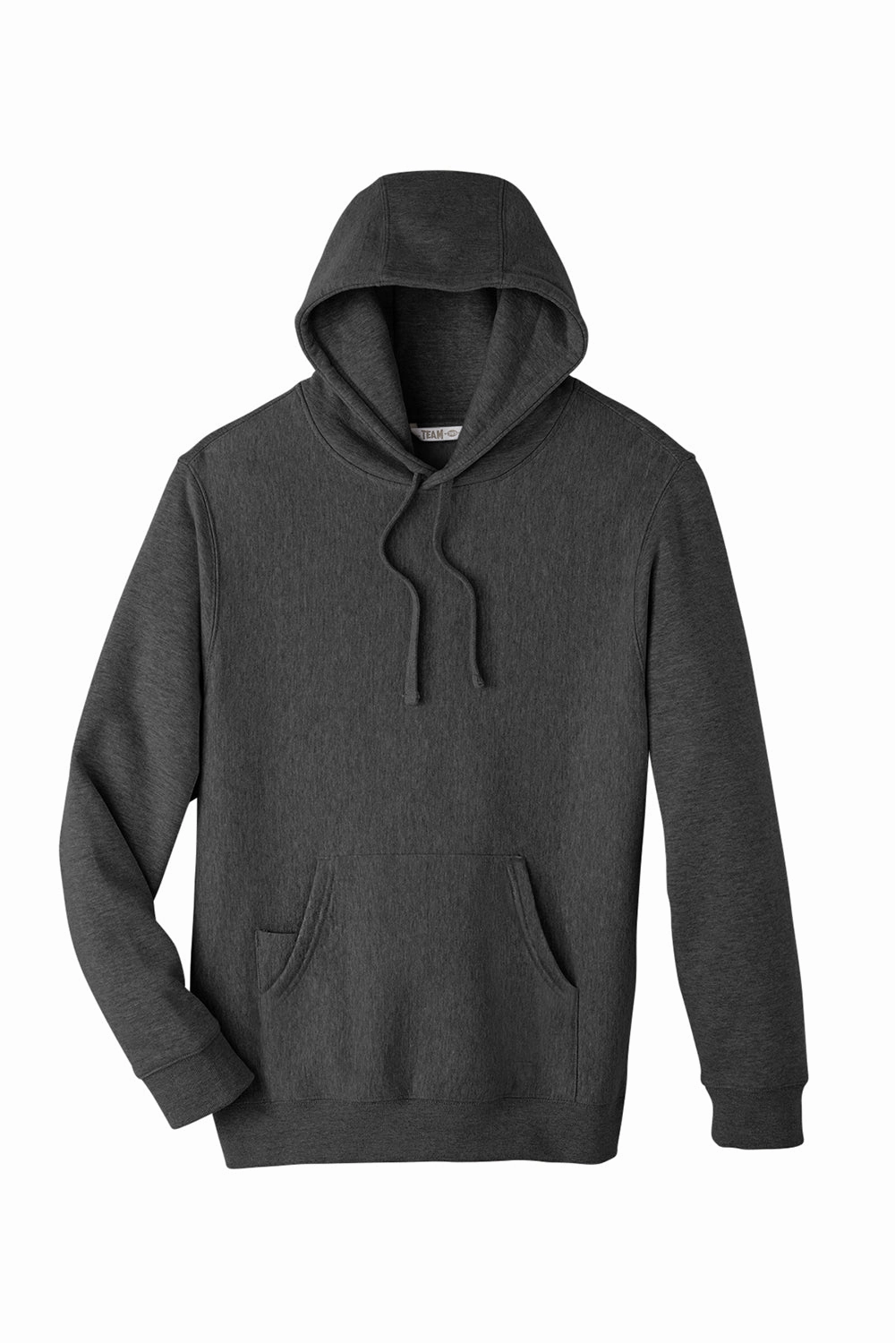 Team 365 Mens Zone HydroSport Fleece Water Resistant Hooded Sweatshirt Hoodie w/ Pouch Pocket - Heather Dark Grey