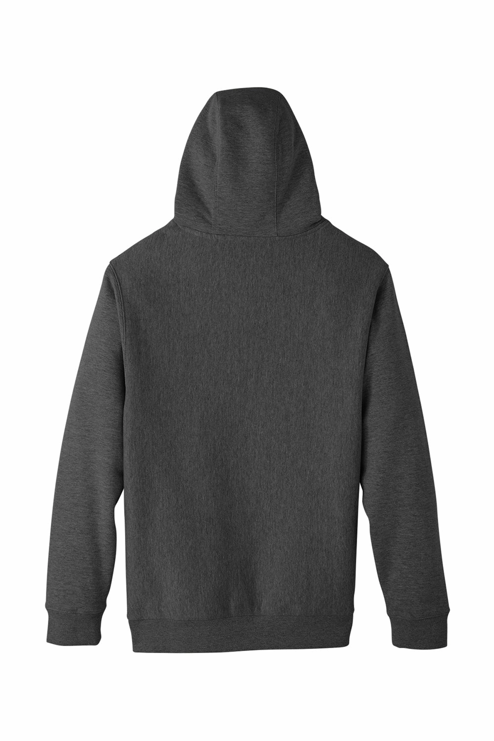 Team 365 Mens Zone HydroSport Fleece Water Resistant Hooded Sweatshirt Hoodie w/ Pouch Pocket - Heather Dark Grey