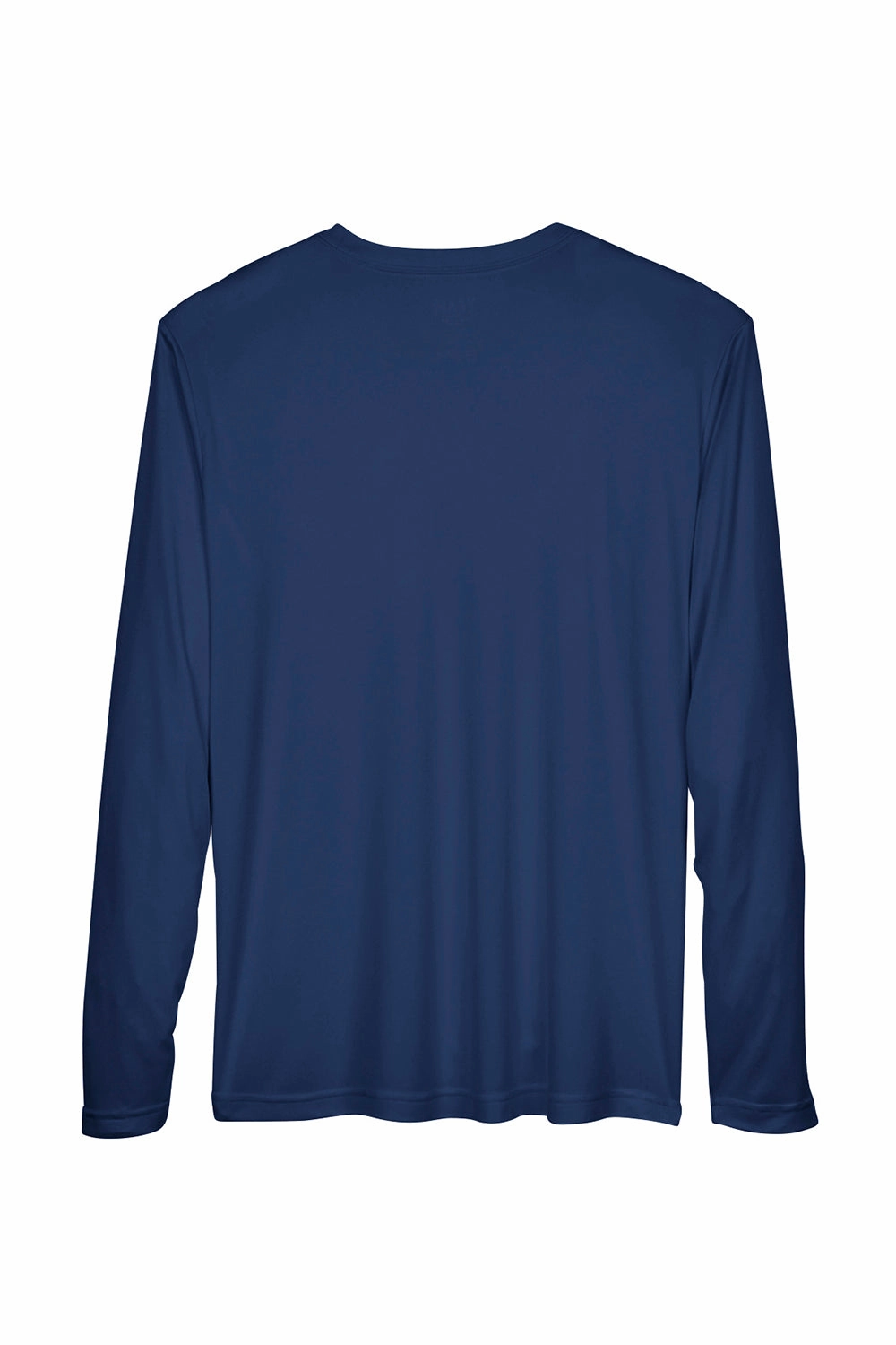 Team 365 Mens Zone Performance Moisture Wicking Long Sleeve Crewneck T-Shirt - Dark Navy Blue