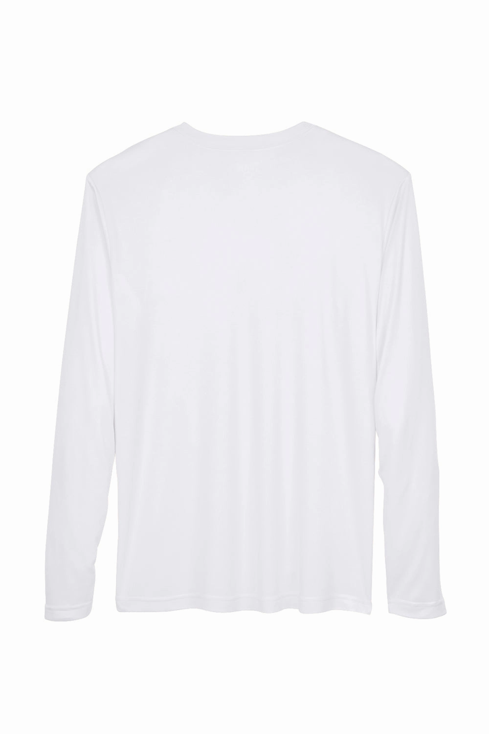 Team 365 Mens Zone Performance Moisture Wicking Long Sleeve Crewneck T-Shirt - White
