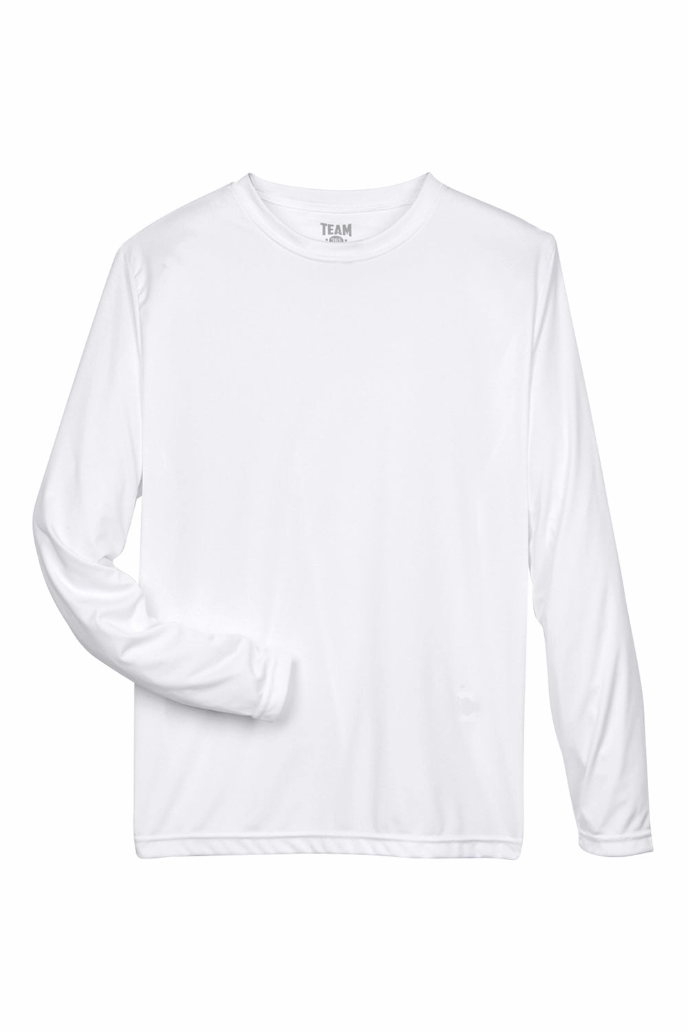 Team 365 Mens Zone Performance Moisture Wicking Long Sleeve Crewneck T-Shirt - White