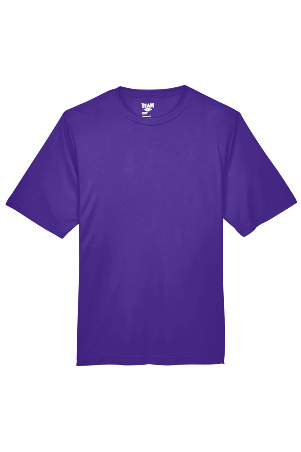 Team 365 Mens Zone Performance Moisture Wicking Short Sleeve Crewneck T-Shirt - Purple