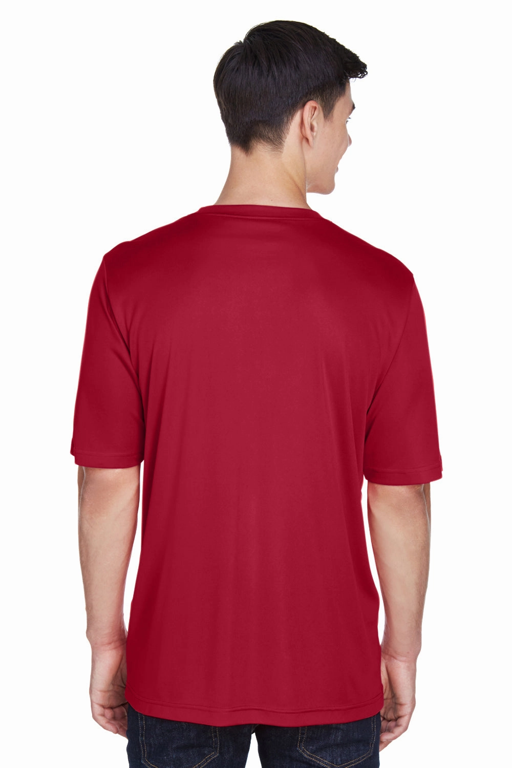 Team 365 Mens Zone Performance Moisture Wicking Short Sleeve Crewneck T-Shirt - Scarlet Red
