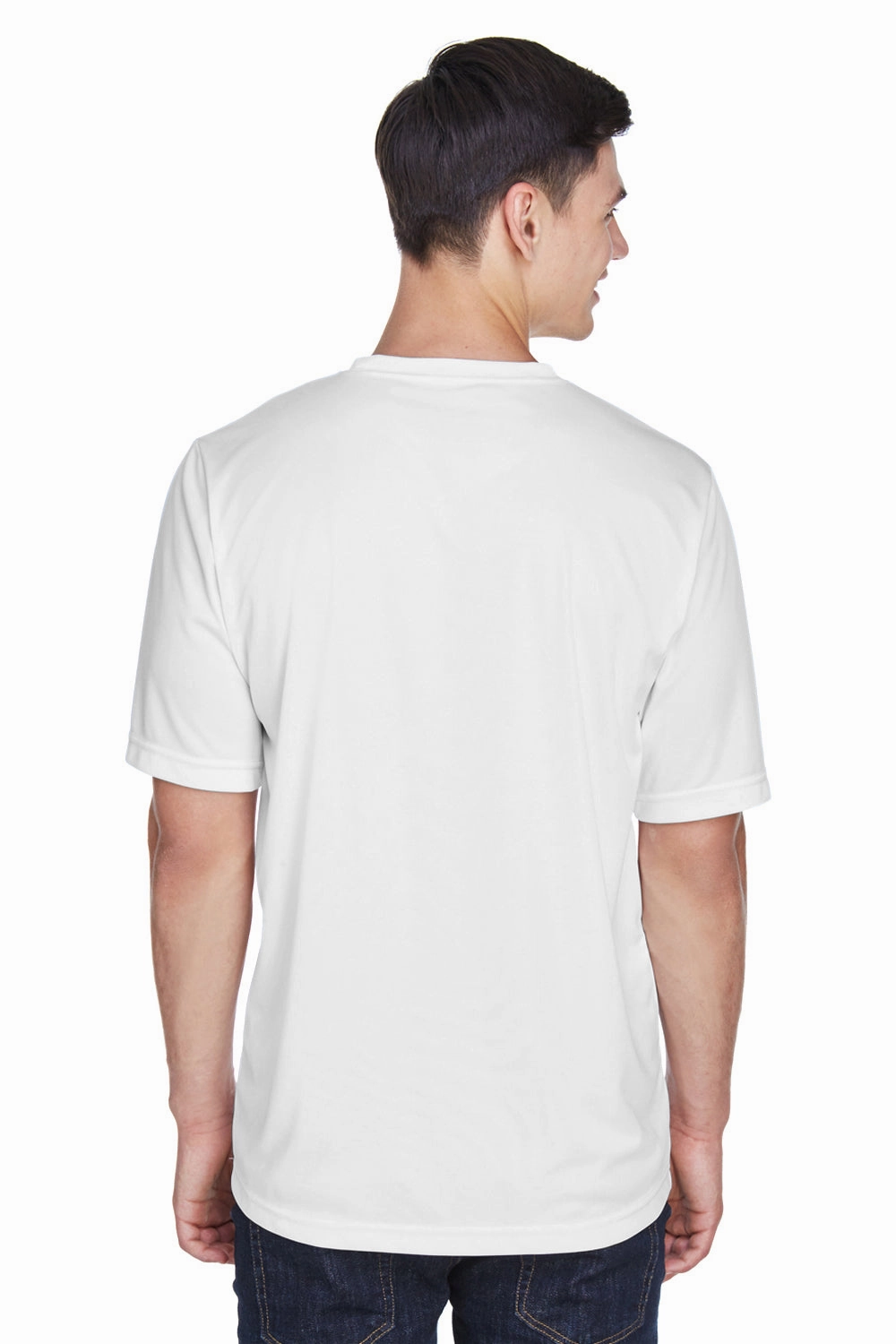 Team 365 Mens Zone Performance Moisture Wicking Short Sleeve Crewneck T-Shirt - White