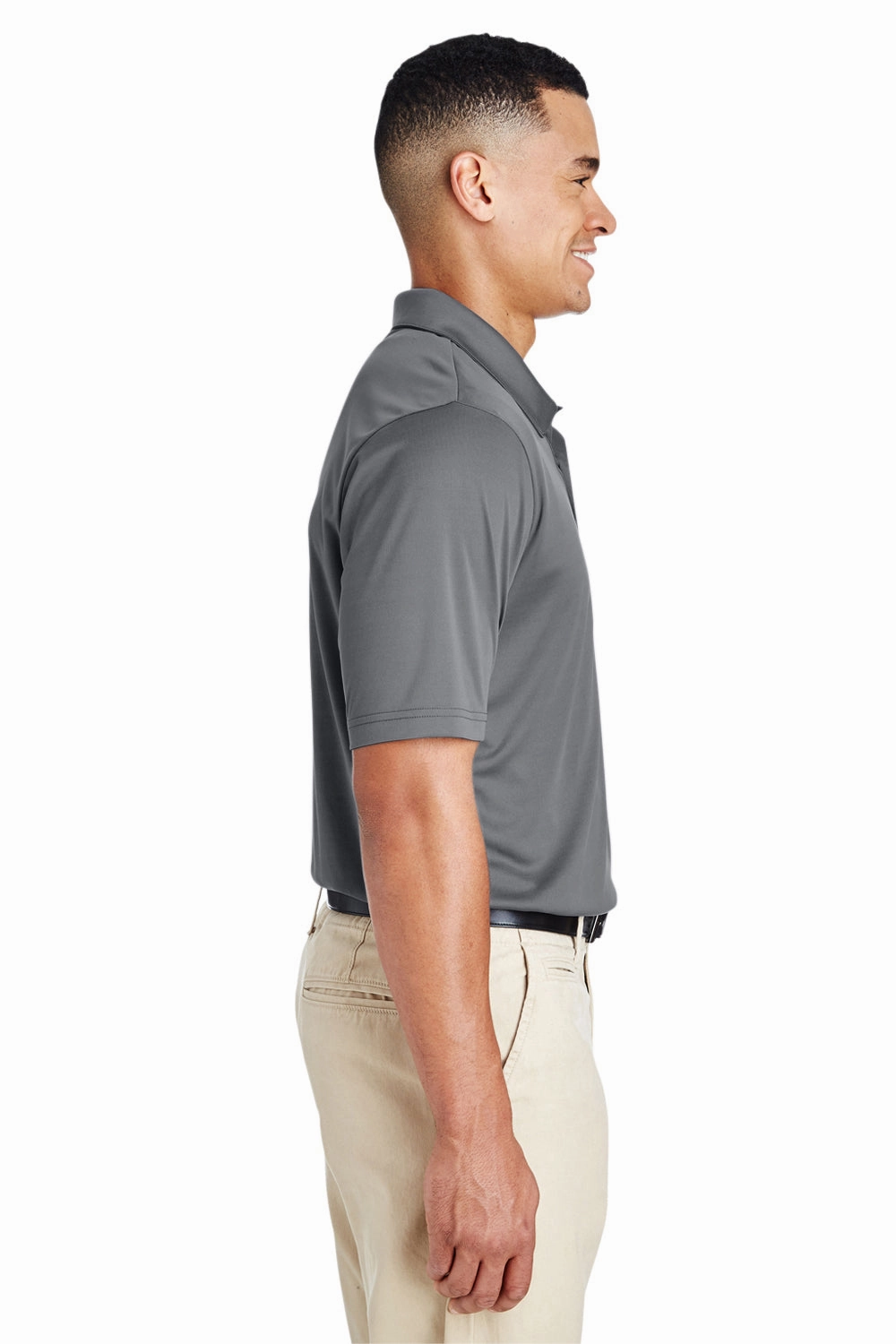 Team 365 Mens Zone Performance Moisture Wicking Short Sleeve Polo Shirt - Graphite Grey
