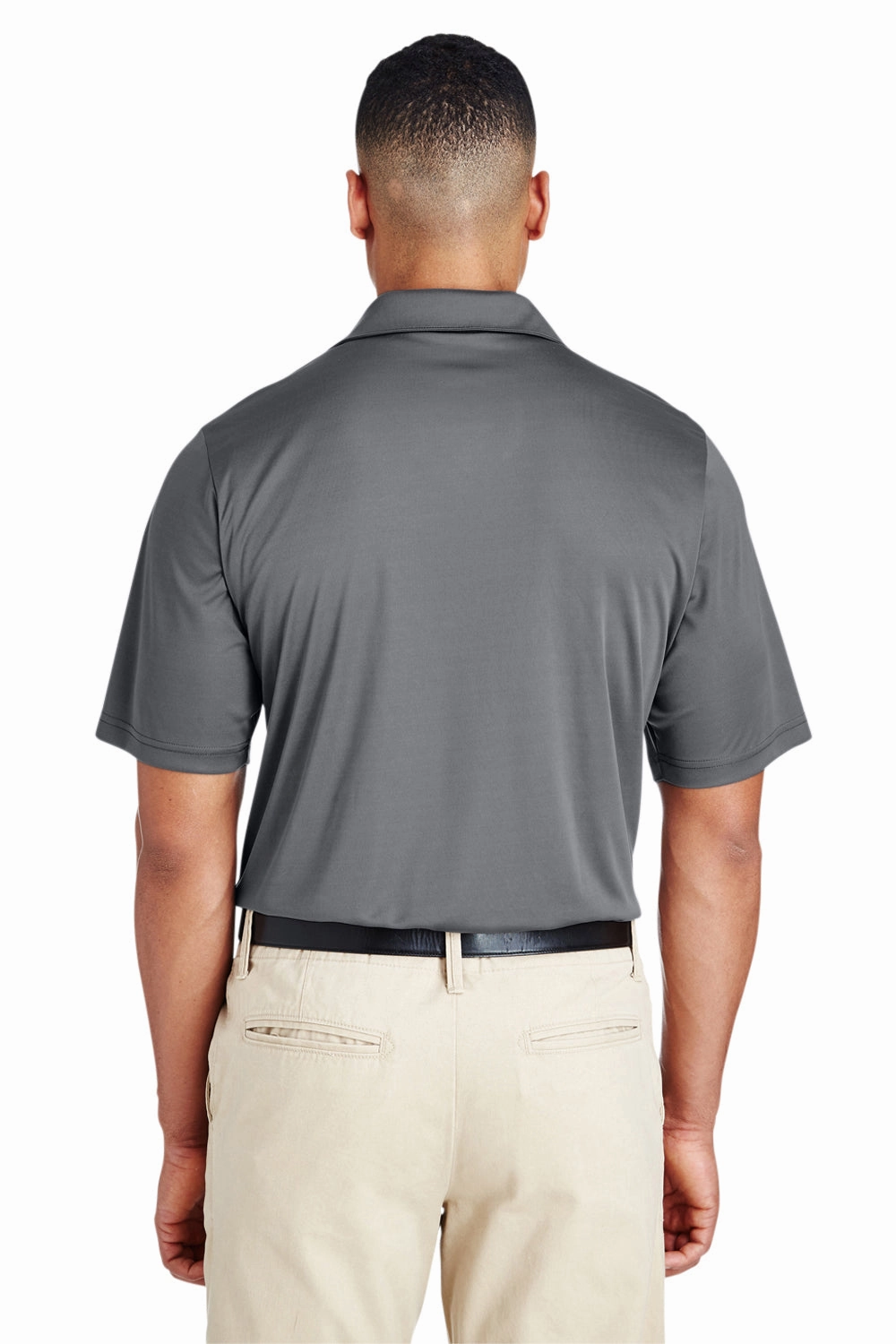 Team 365 Mens Zone Performance Moisture Wicking Short Sleeve Polo Shirt - Graphite Grey
