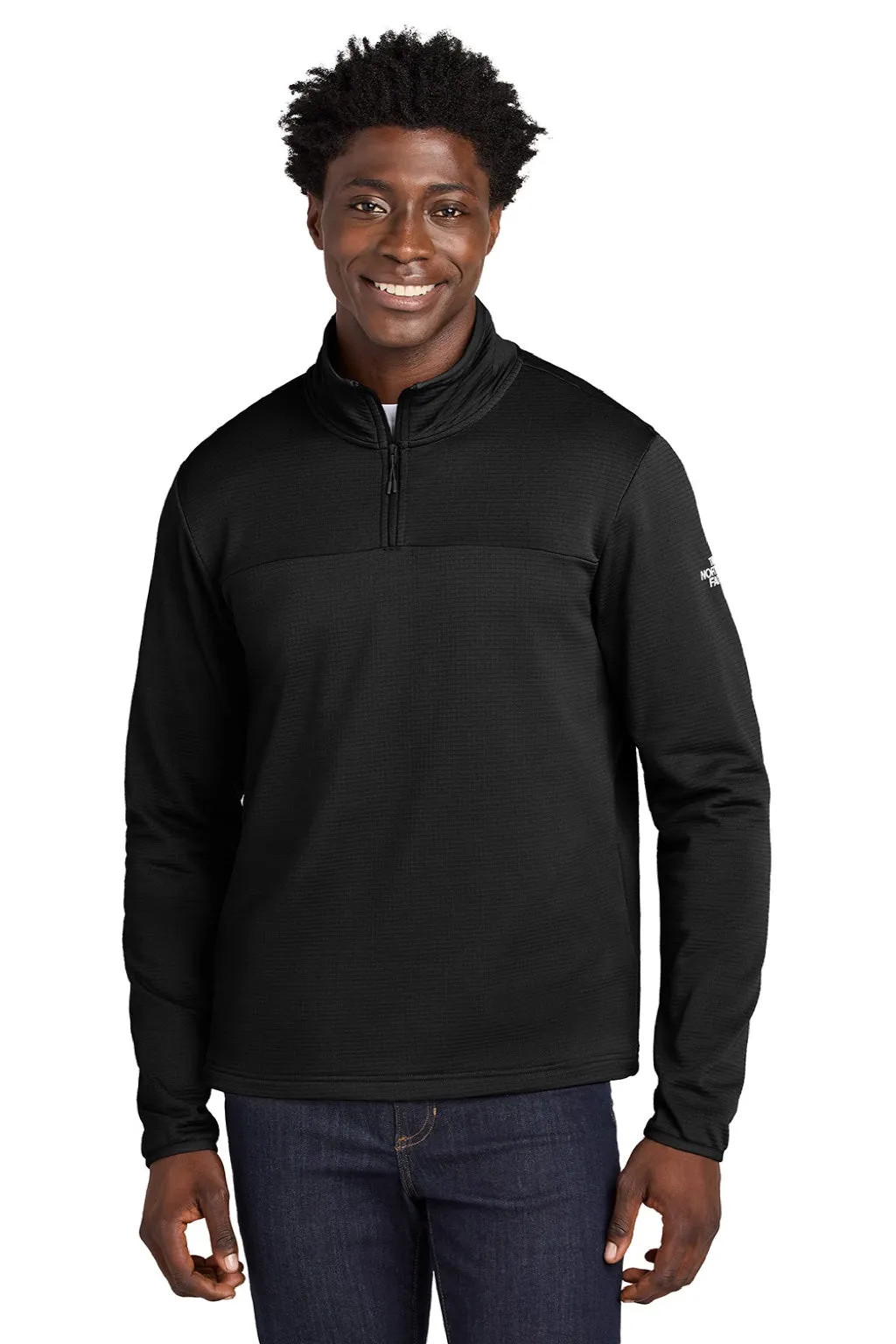 The North Face Mens Aim Fleece 1/4 Zip Sweatshirt - Black