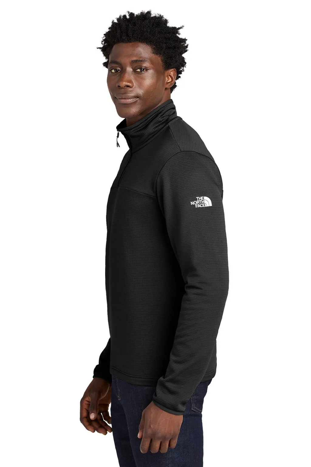 The North Face Mens Aim Fleece 1/4 Zip Sweatshirt - Black