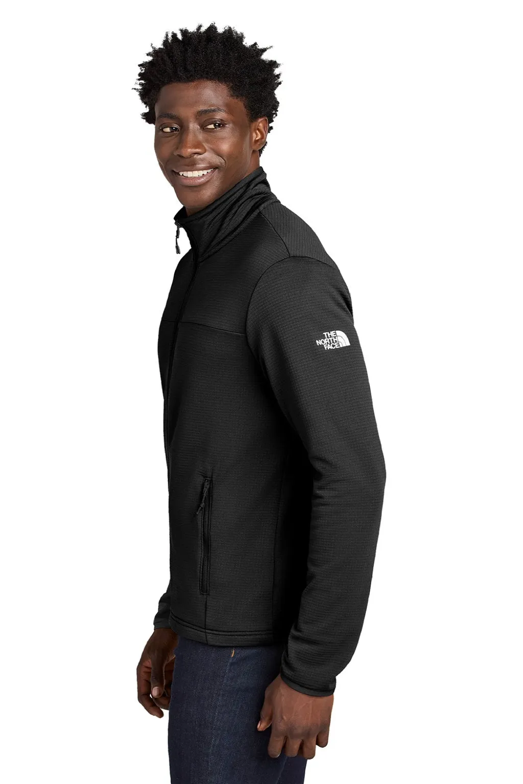 The North Face Mens Aim Fleece Full Zip Jacket - Black
