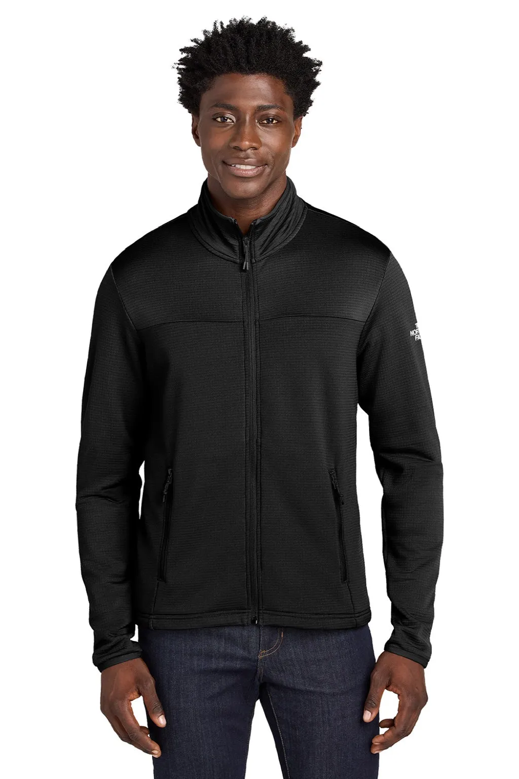 The North Face Mens Aim Fleece Full Zip Jacket - Black