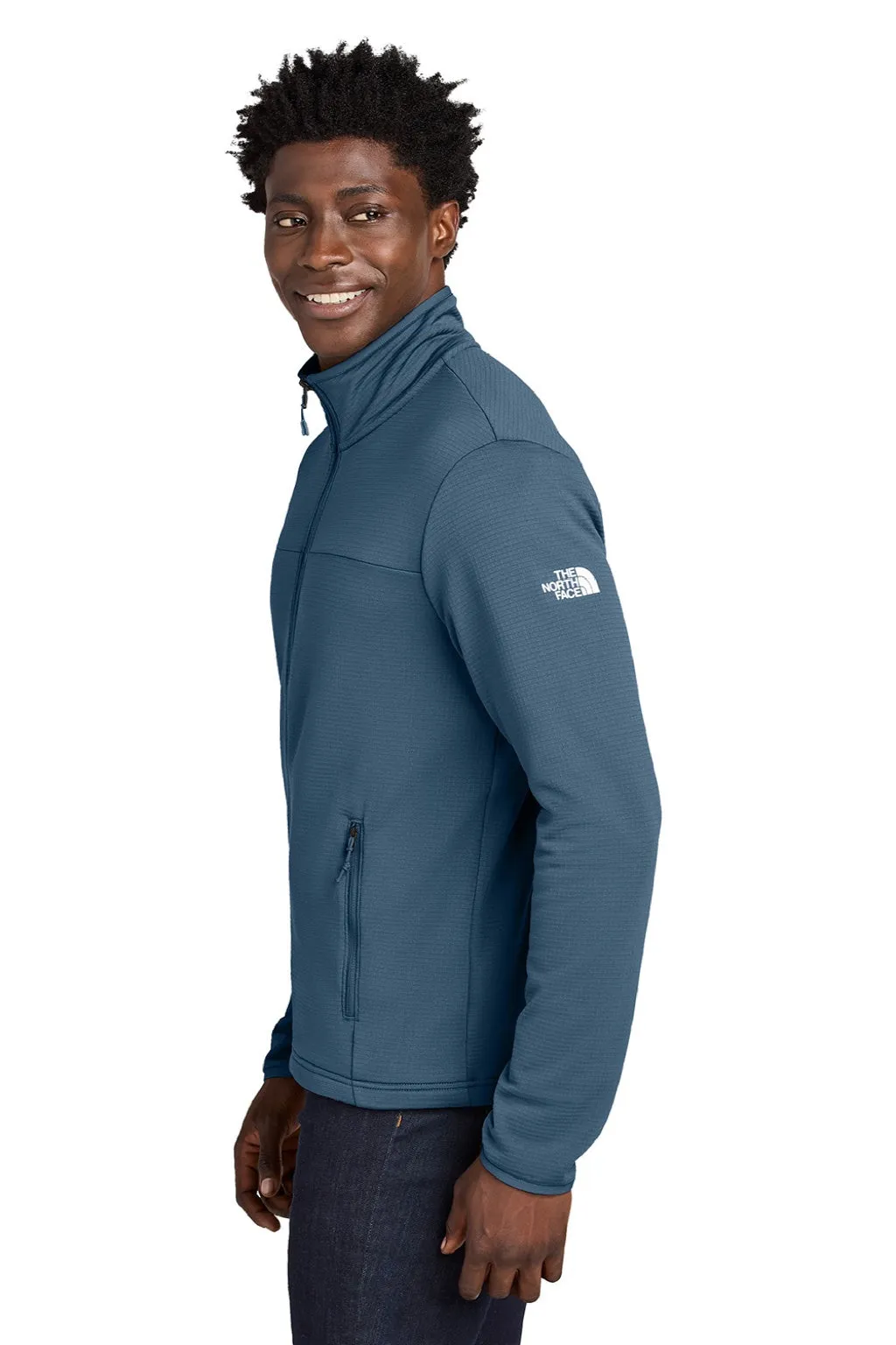 The North Face Mens Aim Fleece Full Zip Jacket - Shady Blue