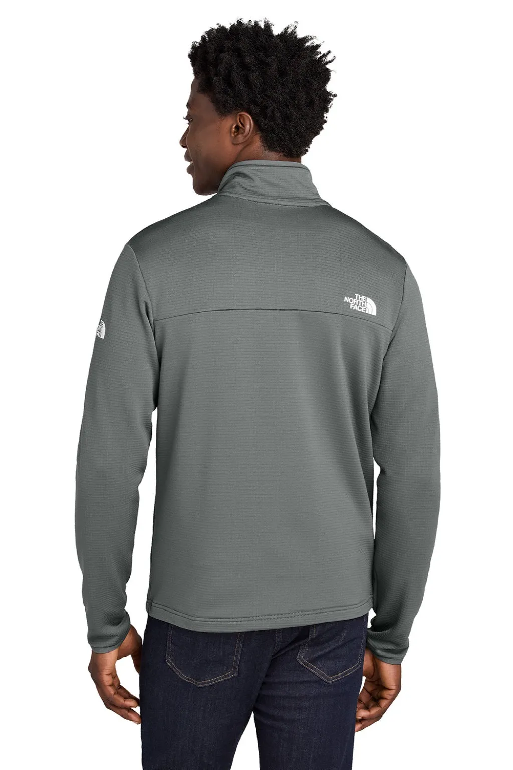 The North Face Mens Aim Fleece Full Zip Jacket - Smoked Pearl Grey