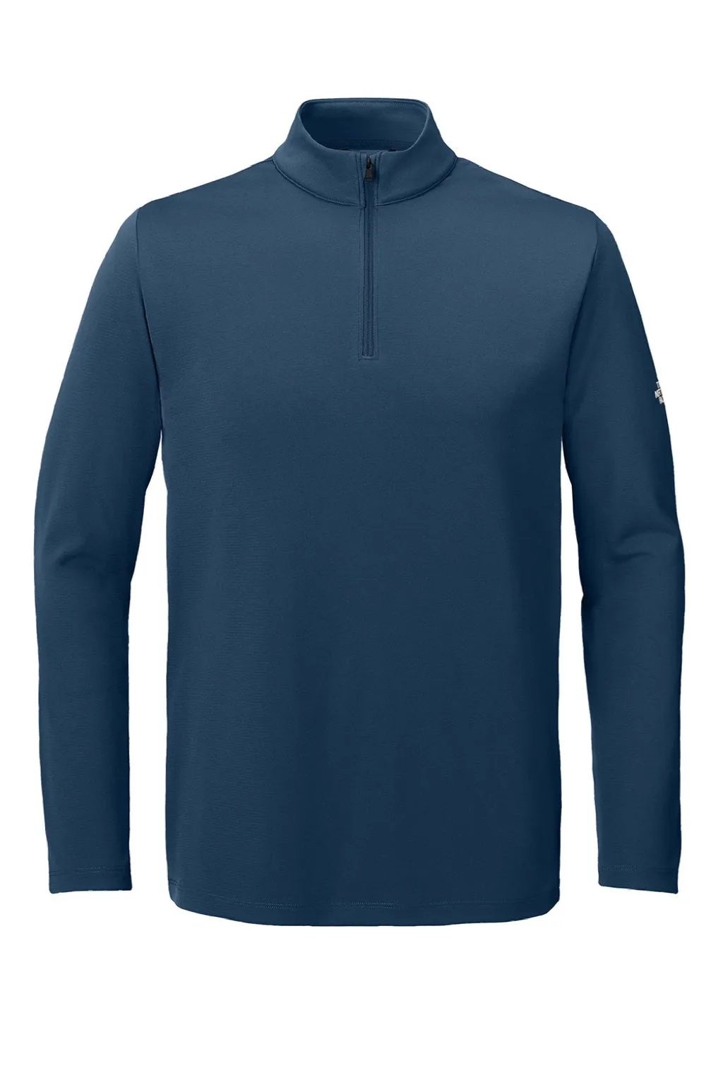 The North Face Mens Ambition Moisture Wicking 1/4 Zip Sweatshirt - Shady Blue