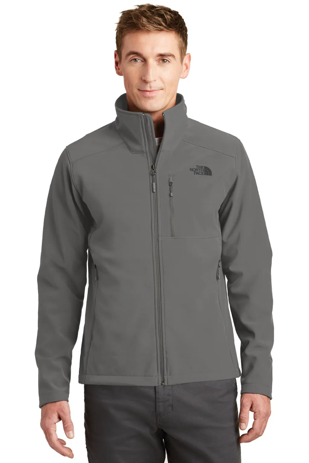 The North Face Mens Apex Barrier Wind & Water Resistant Full Zip Jacket - Asphalt Grey