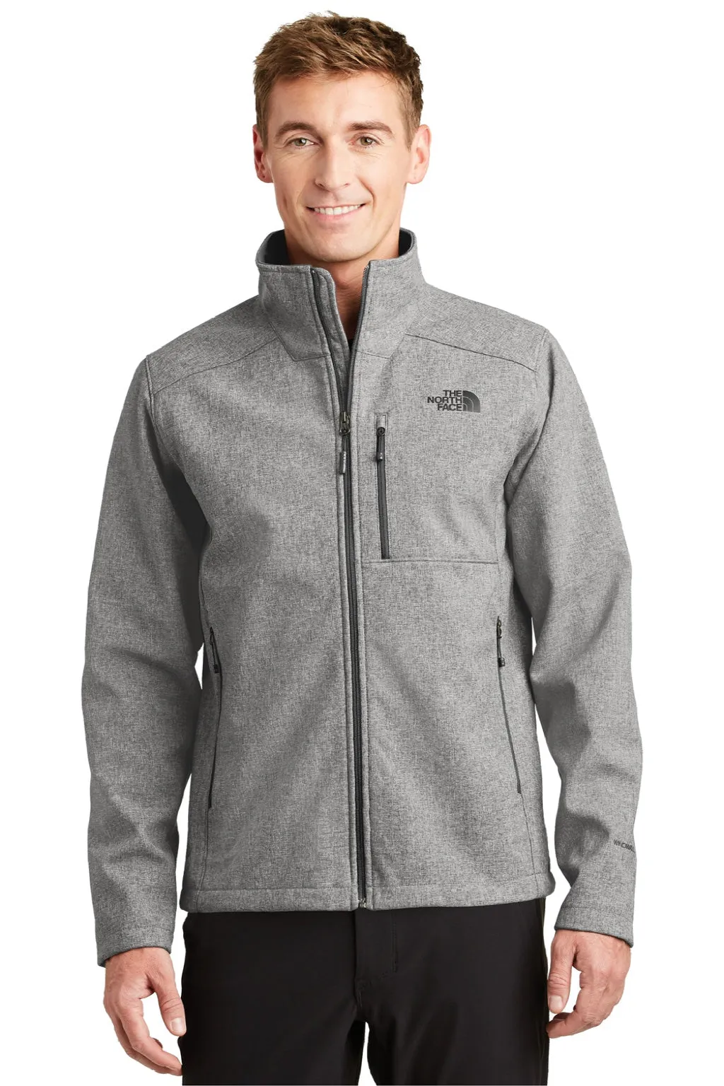 The North Face Mens Apex Barrier Wind & Water Resistant Full Zip Jacket - Heather Medium Grey