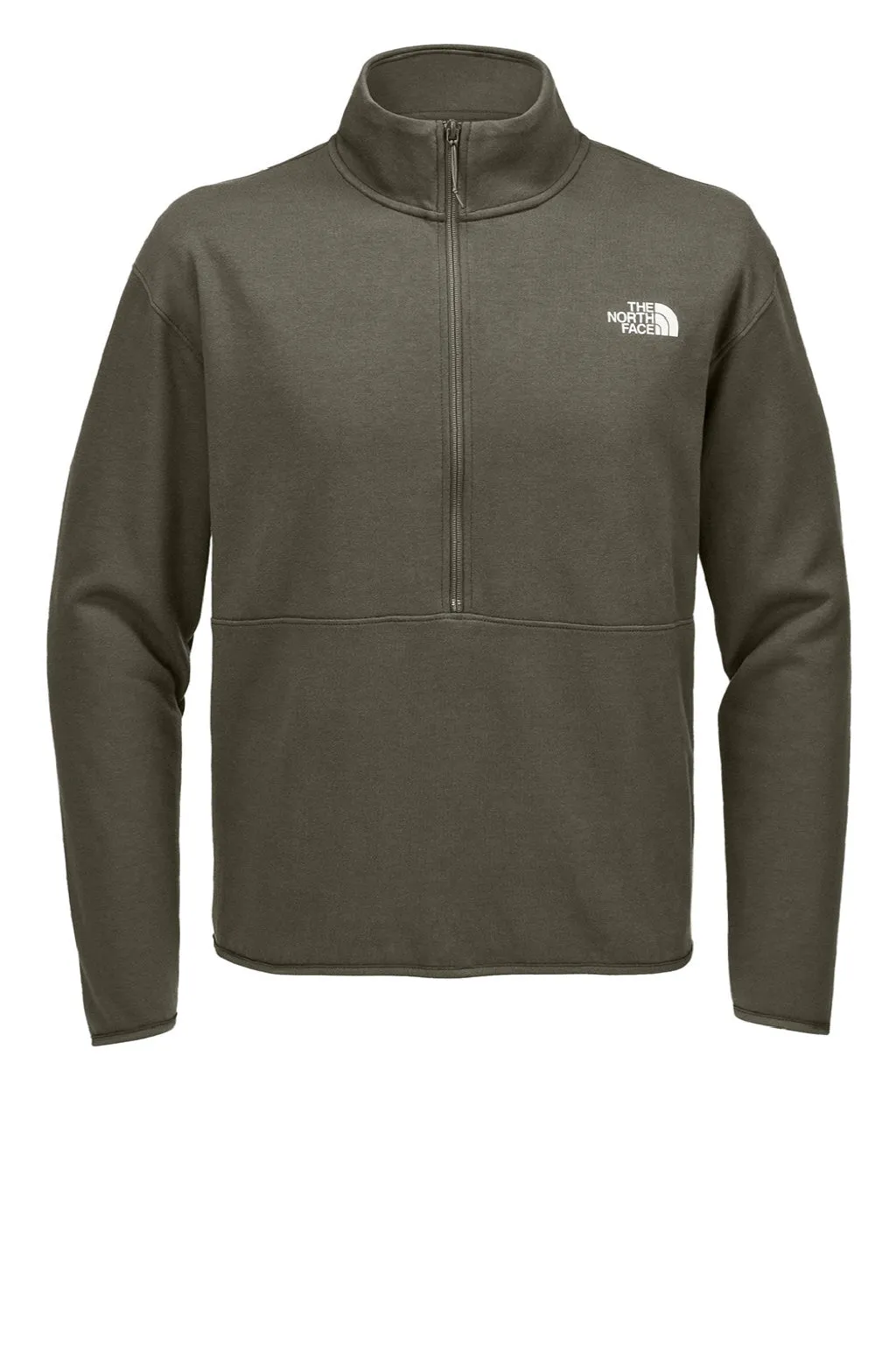 The North Face Mens Double Knit 1/4 Zip Fleece Jacket - New Taupe Green
