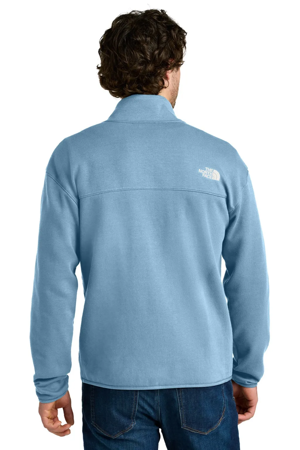 The North Face Mens Double Knit 1/4 Zip Fleece Jacket - Steel Blue