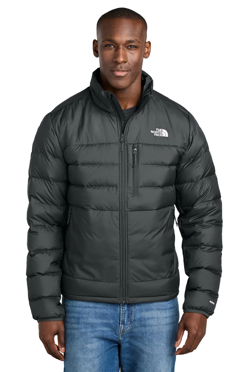 The North Face Mens Down Hybrid Water Resistant Full Zip Jacket - Black