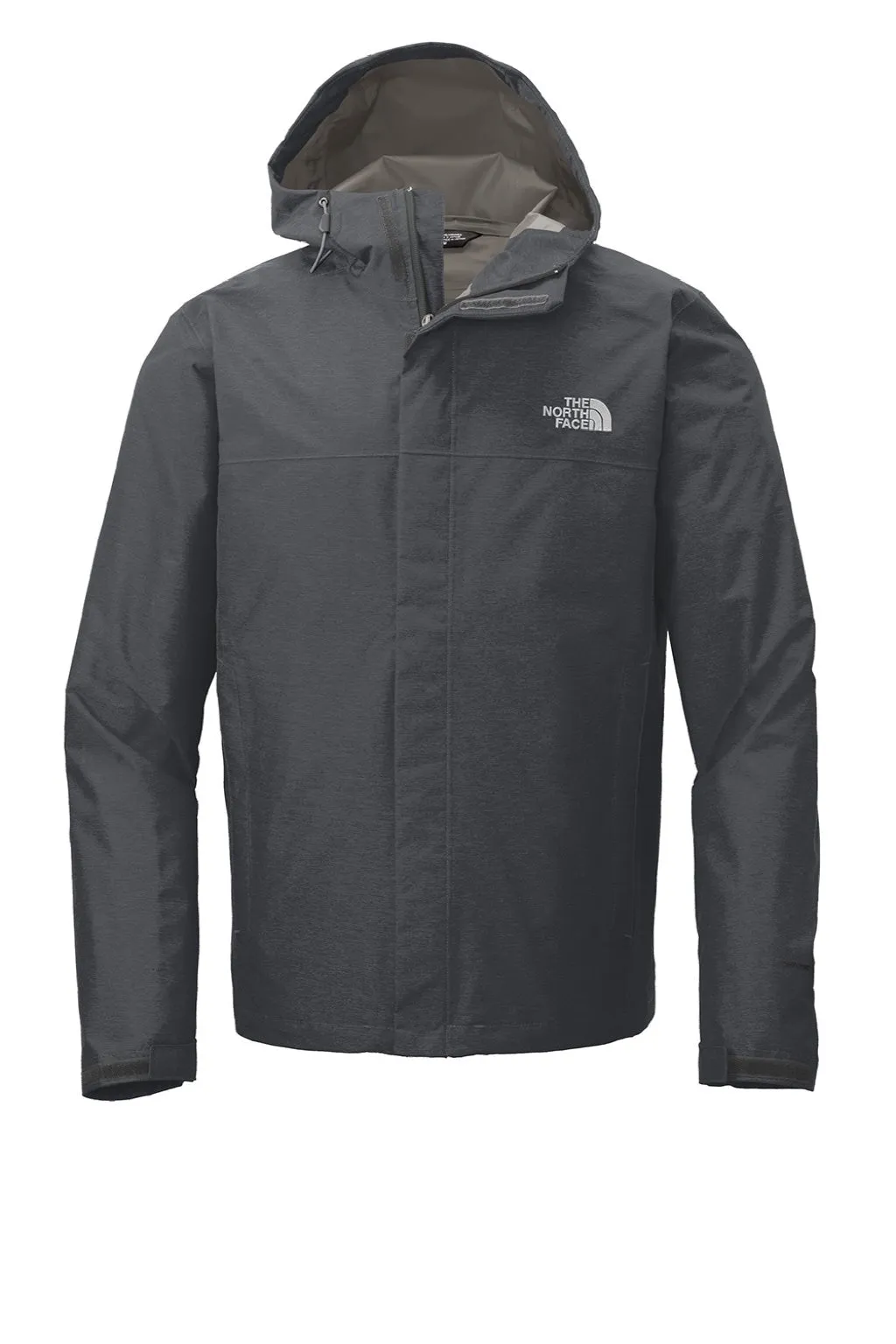 The North Face Mens DryVent Windproof & Waterproof Full Zip Hooded Jacket - Heather Dark Grey