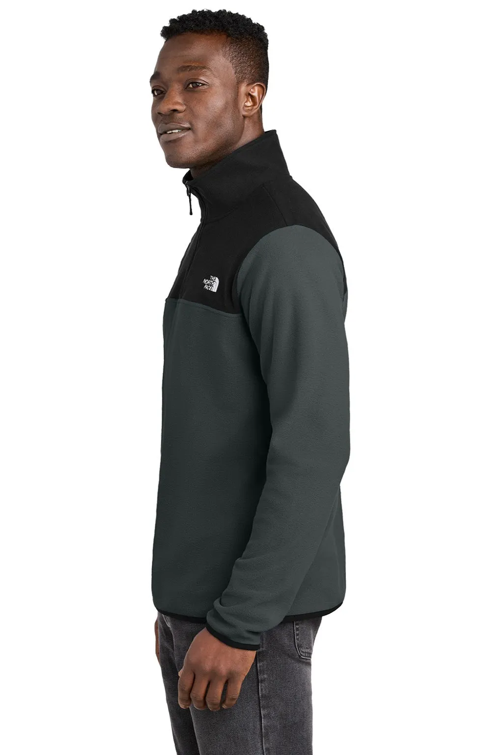 The North Face Mens Glacier Fleece 1/4 Zip Jacket - Asphalt Grey/Black