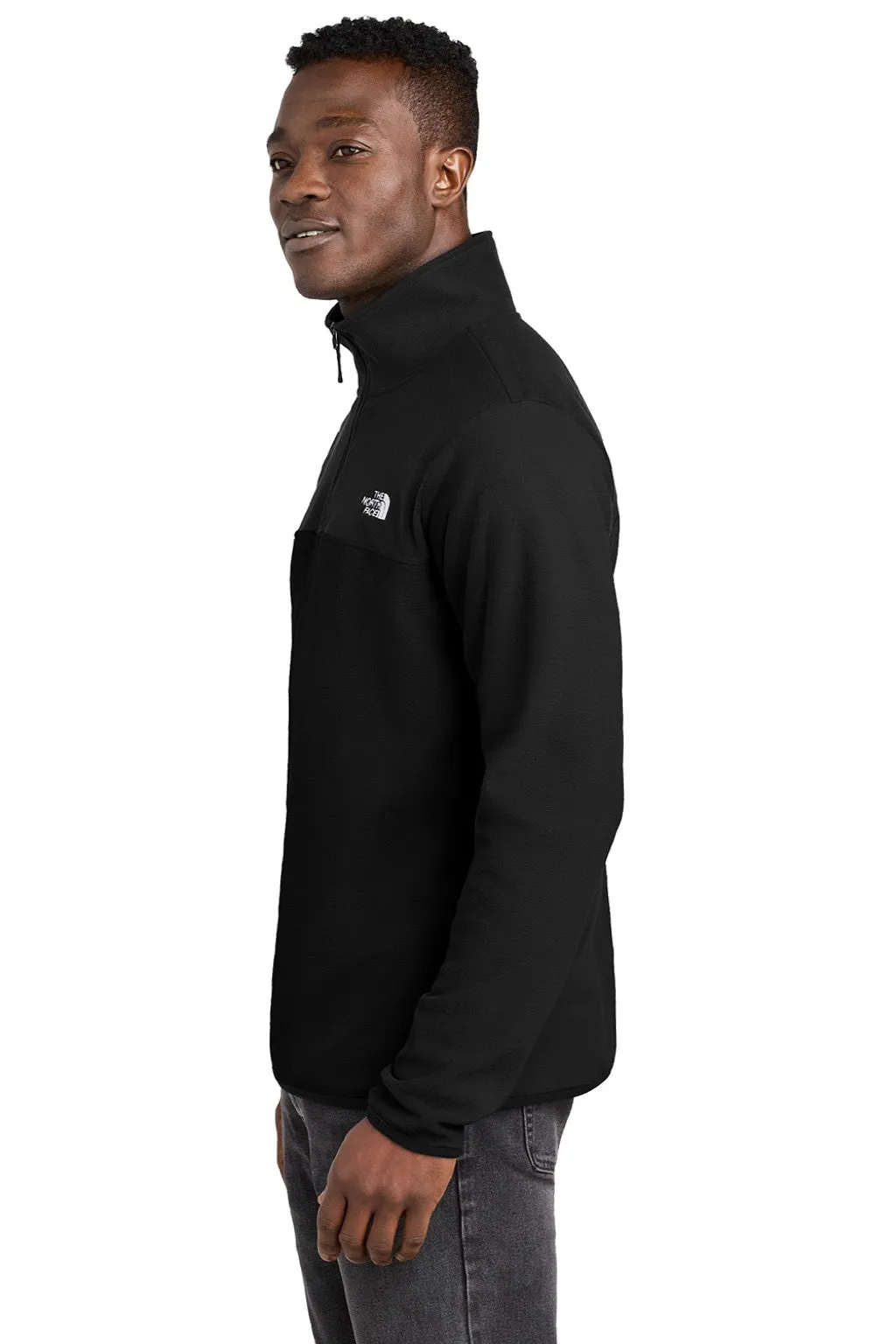 The North Face Mens Glacier Fleece 1/4 Zip Jacket - Black