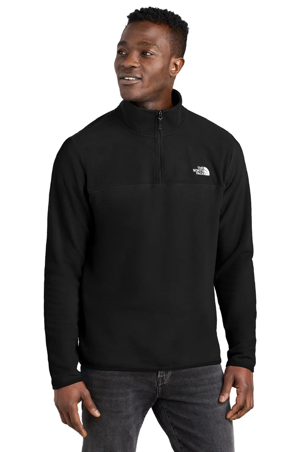 The North Face Mens Glacier Fleece 1/4 Zip Jacket - Black