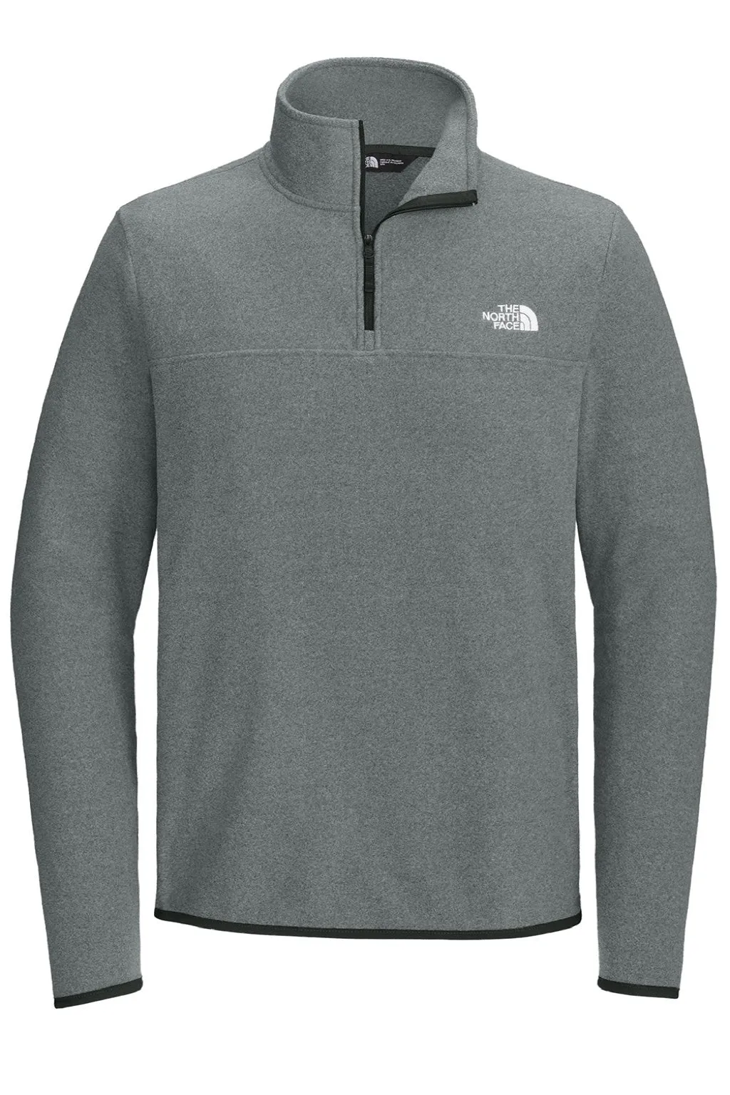 The North Face Mens Glacier Fleece 1/4 Zip Jacket - Heather Medium Grey