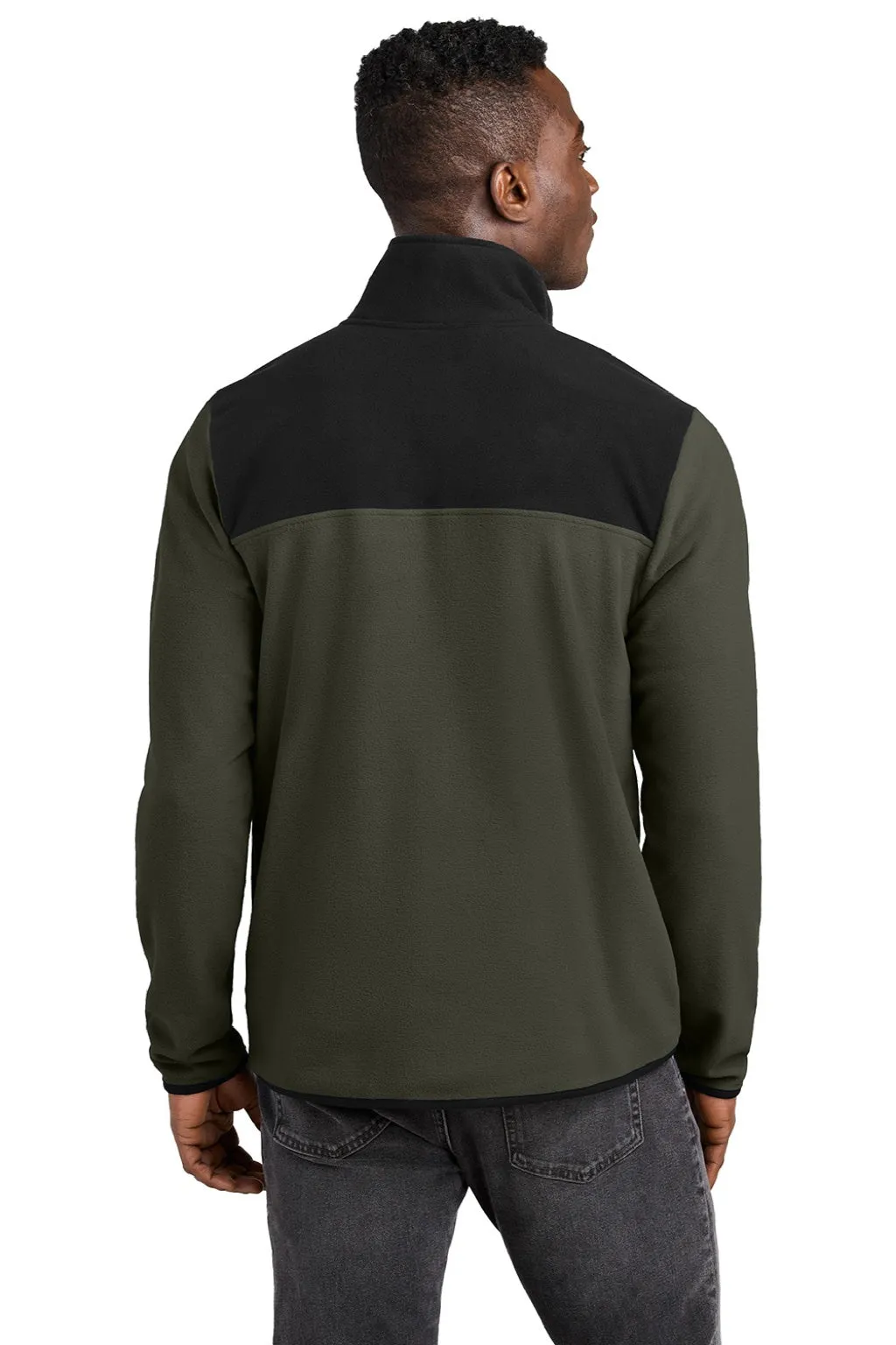 The North Face Mens Glacier Fleece 1/4 Zip Jacket - New Taupe Green/Black