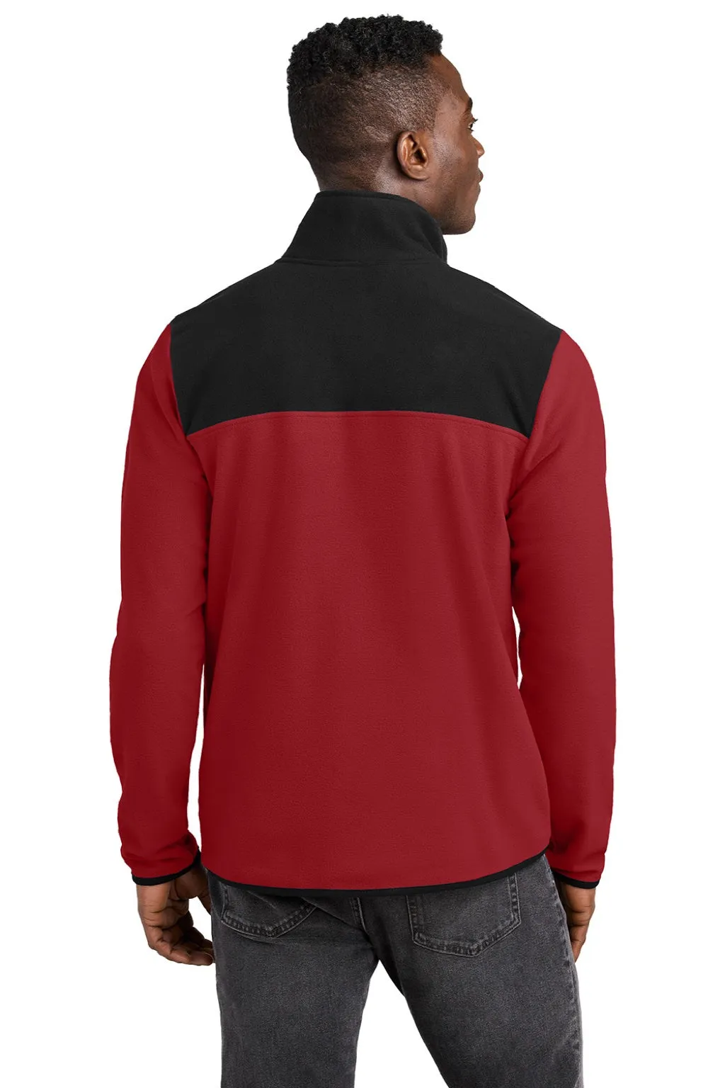 The North Face Mens Glacier Fleece 1/4 Zip Jacket - Rage Red/Black