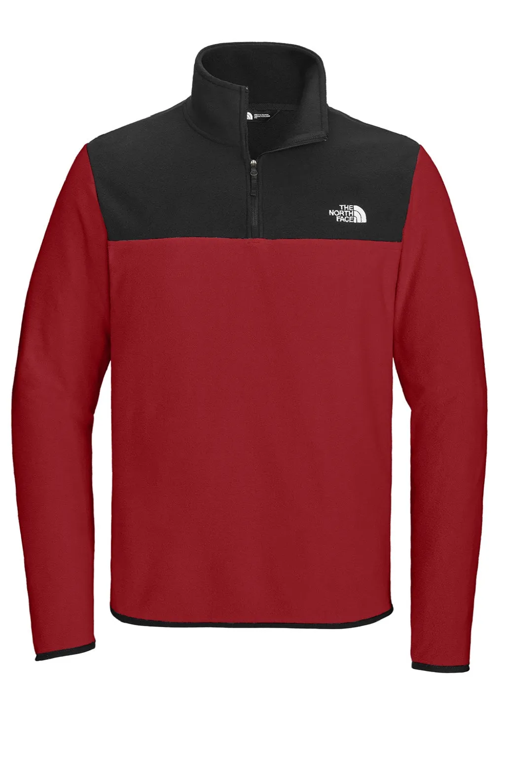 The North Face Mens Glacier Fleece 1/4 Zip Jacket - Rage Red/Black