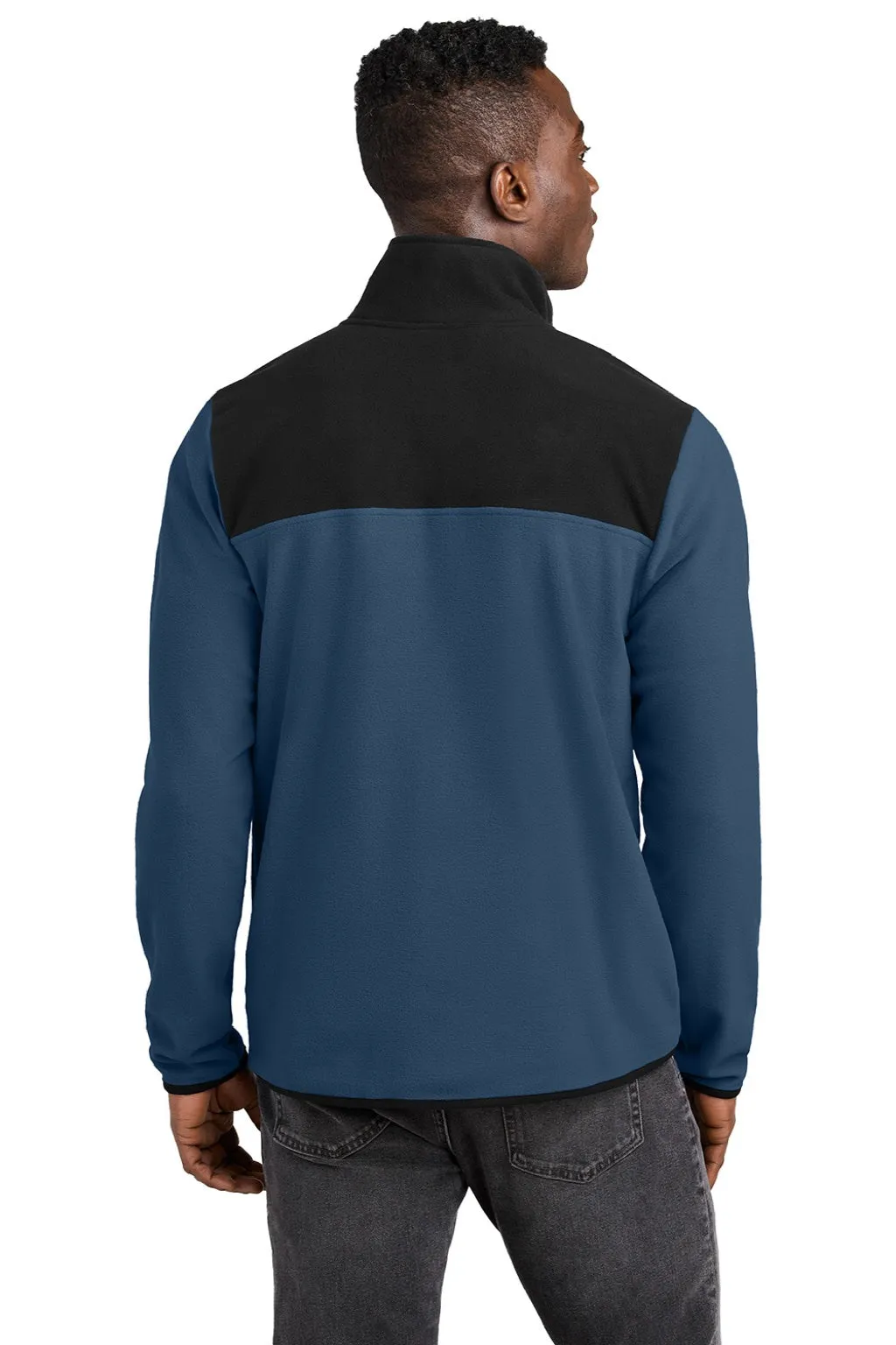 The North Face Mens Glacier Fleece 1/4 Zip Jacket - Shady Blue/Black