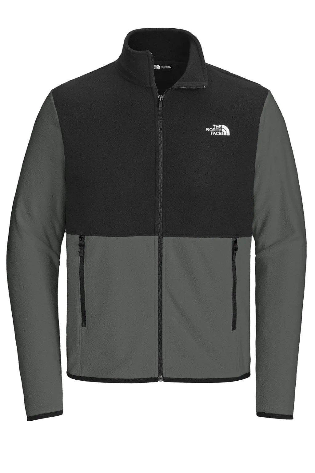 The North Face Mens Glacier Fleece Full Zip Jacket - Asphalt Grey/Black