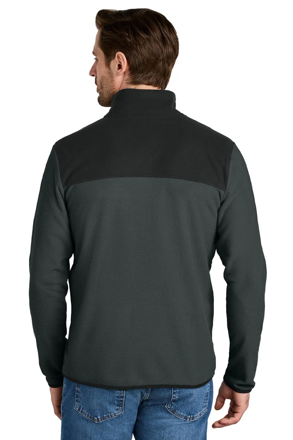 The North Face Mens Glacier Fleece Full Zip Jacket - Asphalt Grey/Black