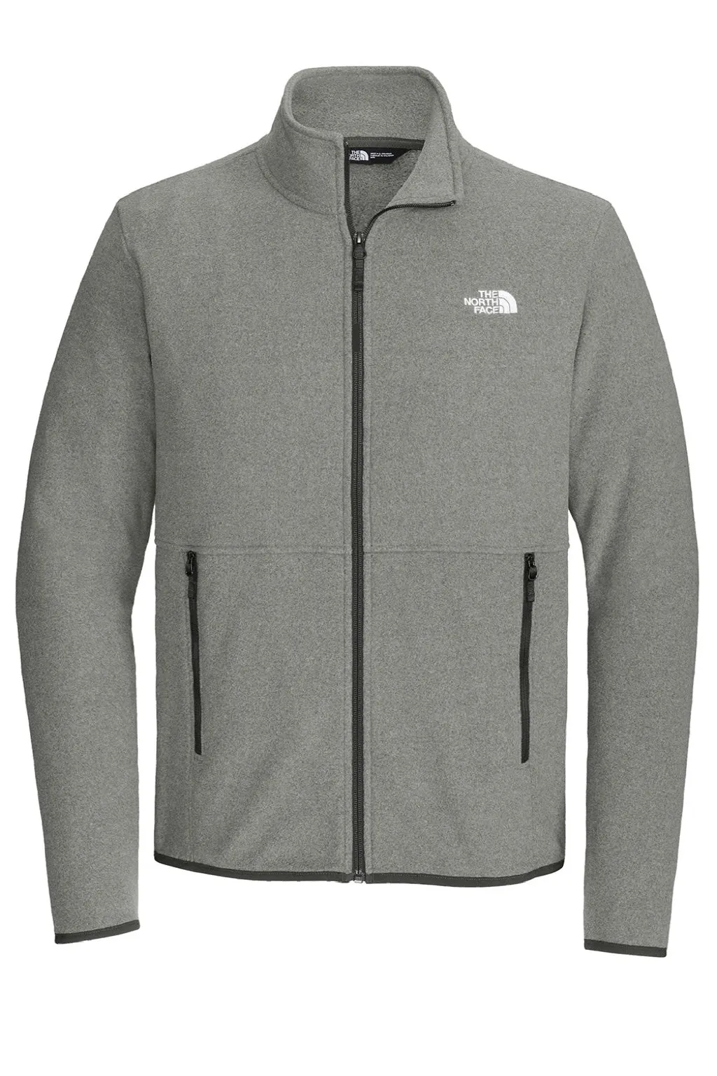 The North Face Mens Glacier Fleece Full Zip Jacket - Heather Medium Grey