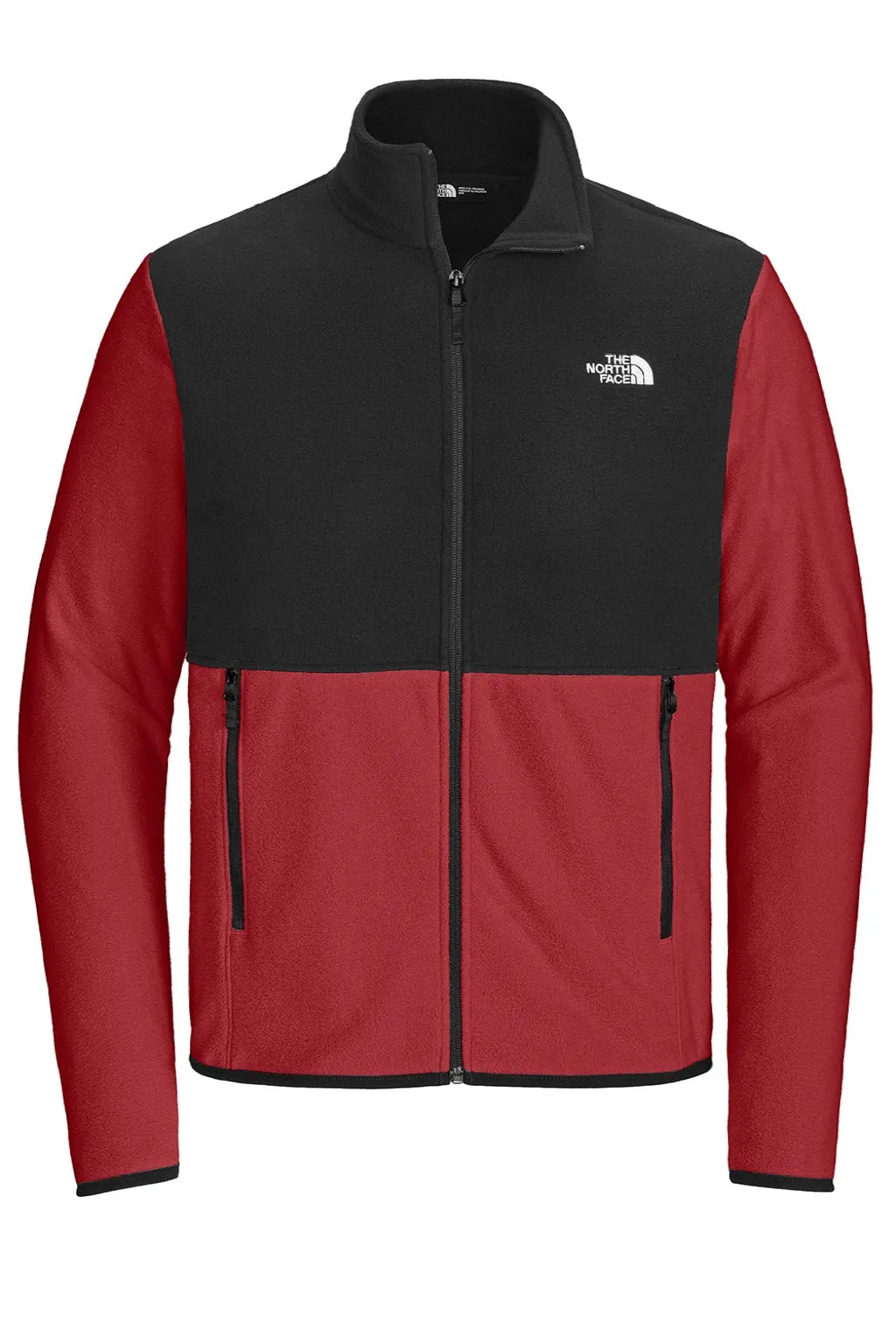The North Face Mens Glacier Fleece Full Zip Jacket - Rage Red/Black
