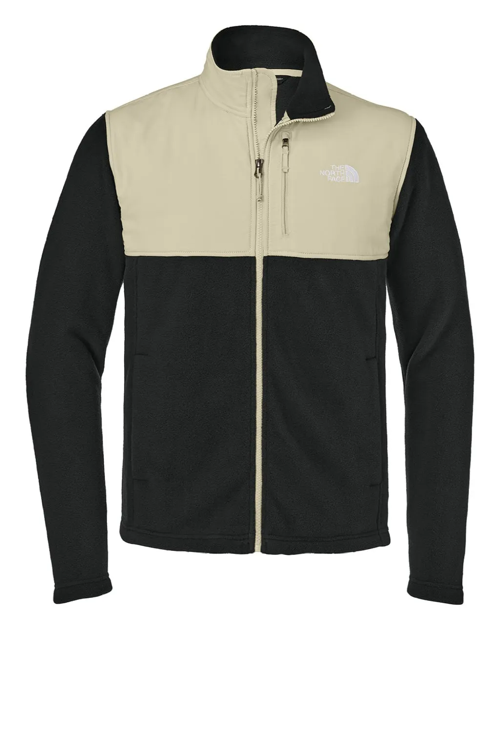 The North Face Mens Highest Peak Fleece Full Zip Jacket - Black/Gravel Grey