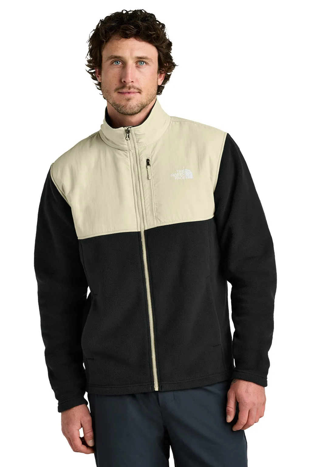 The North Face Mens Highest Peak Fleece Full Zip Jacket - Black/Gravel Grey