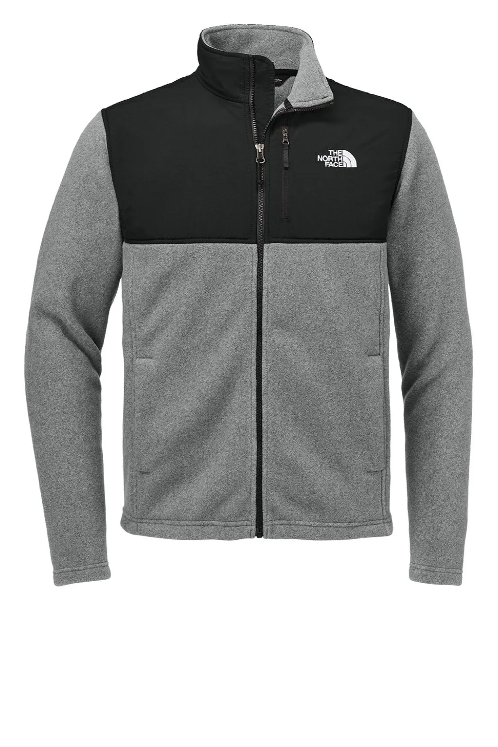 The North Face Mens Highest Peak Fleece Full Zip Jacket - Heather Medium Grey/Black