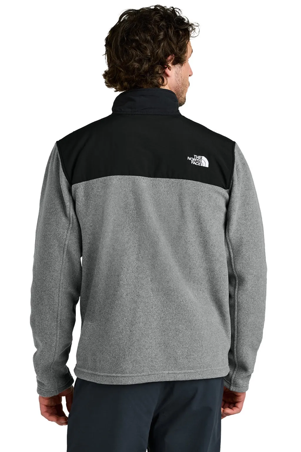 The North Face Mens Highest Peak Fleece Full Zip Jacket - Heather Medium Grey/Black